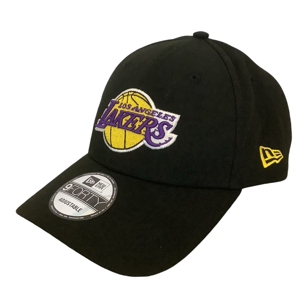 New Era Los Angeles Lakers 9Forty The League Black Adjustable Strap Hat Cap